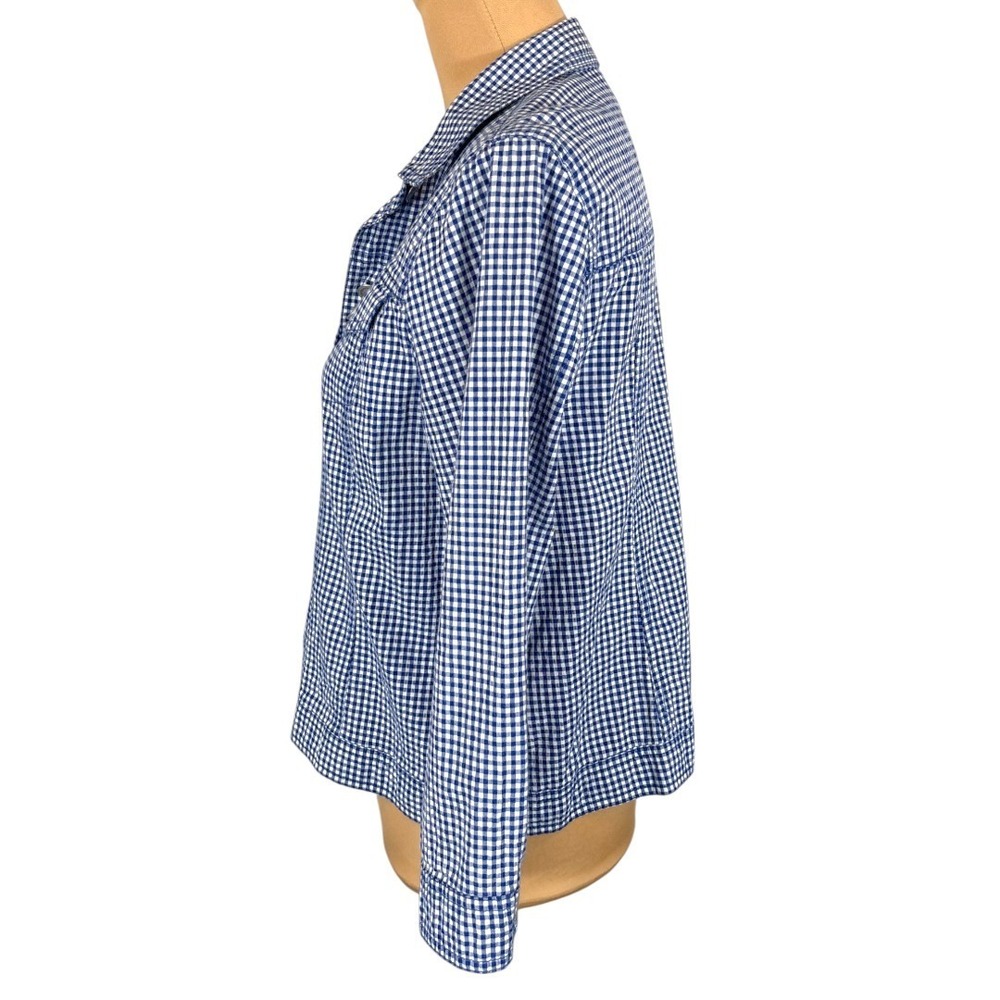 Ruby Rd. Gingham Jacket Petite Button Front Blue‎… - image 3